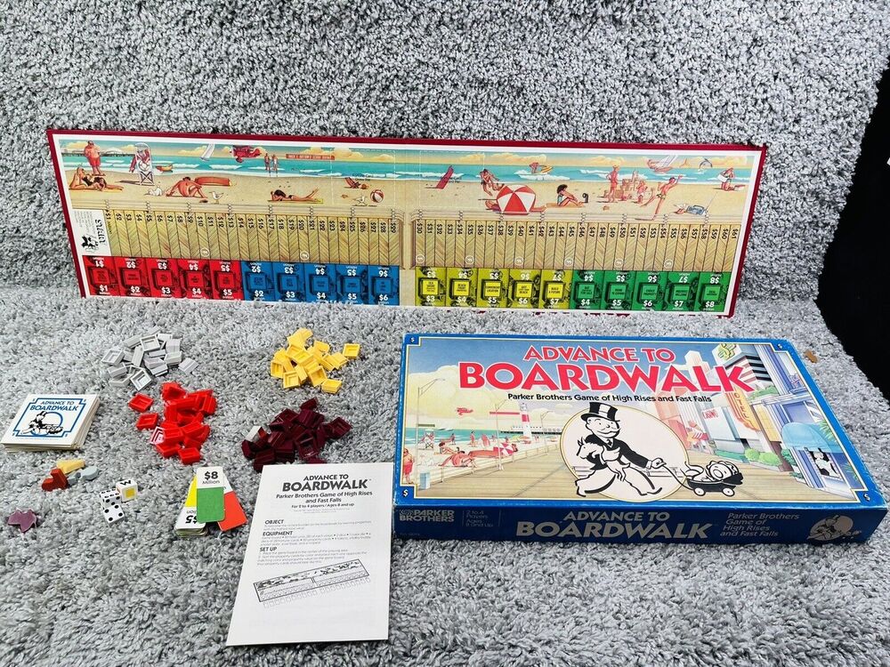 Advance to Boardwalk Monopoly Game Board Game Toys & Games Multiplayer 1985